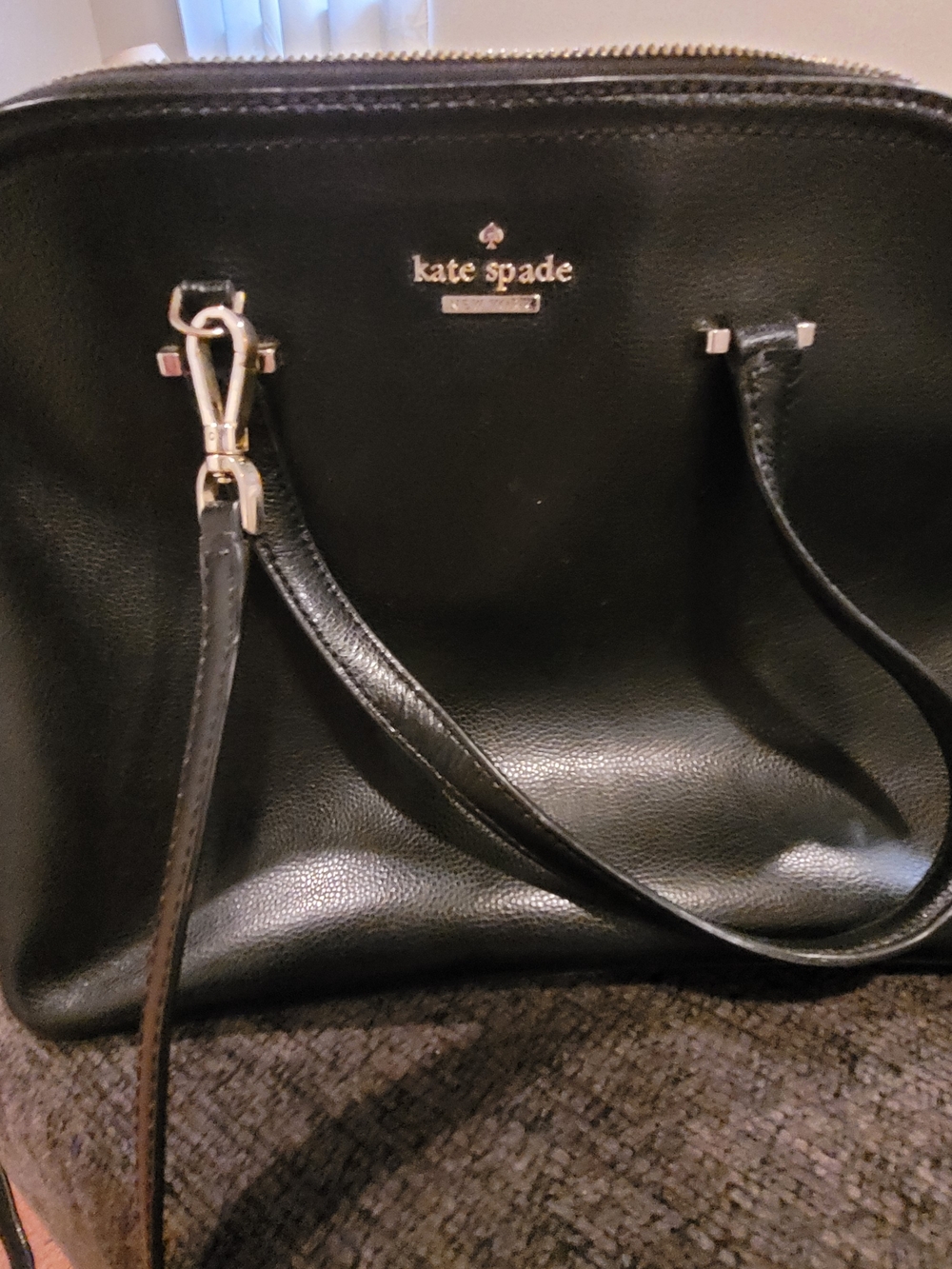 kate spade Black Leather Satchel Handbag